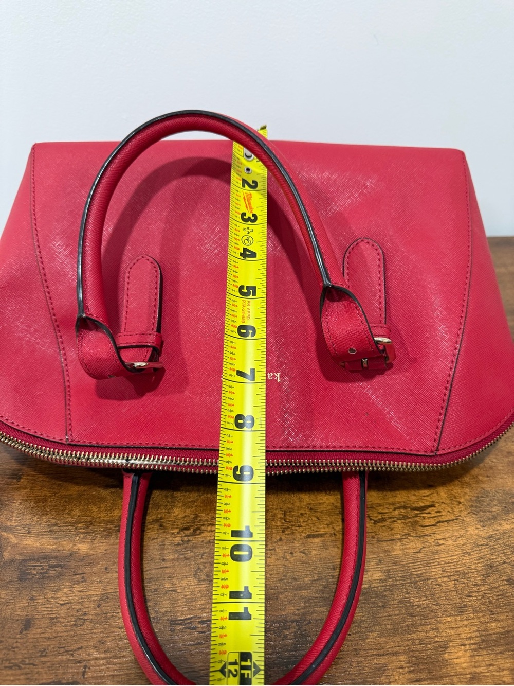 Kate Spade Cove Street Pillbox Red Leather Pippa Satchel Purse Handbag - Picture 11 of 11